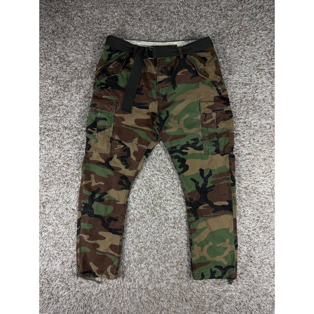 Polo Ralph Lauren Cargo Pants Men's 36x30 Green Camo Military Surplus Trousers